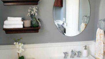 decoración baño pequeño para que se vea más amplio con supermamás