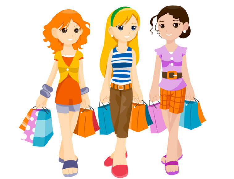 Ir al mall con mis amigas