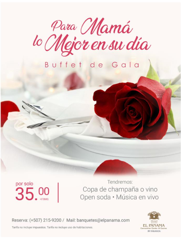 Hotel El Panamá gala para el día de la madre