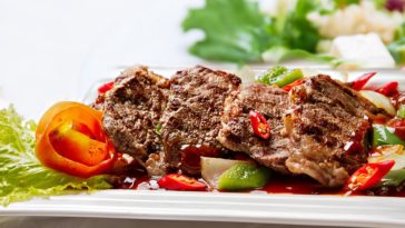 menú con carne asada