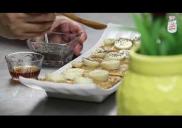 Snack con galletas y mantequilla de maní