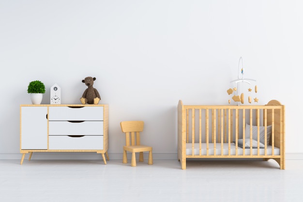 Organiza el espacio para el bebé en el hogar.