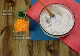 Receta dip de queso gratinado con tocino - aperitivo caliente para fiestas