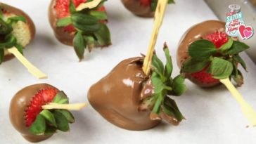 resas con cobertura de chocolate - Receta deliciosa para San Valentín