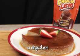 flan de mamá con chocolate