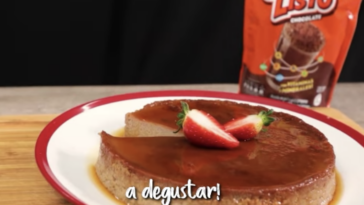 flan de mamá con chocolate