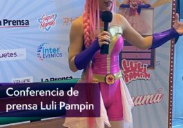 Conferencia de prensa de Luli Pampin en Panamá