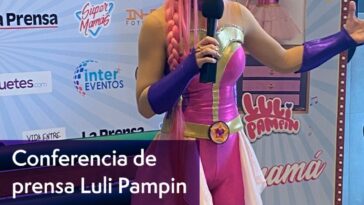 Conferencia de prensa de Luli Pampin en Panamá