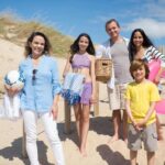 actividades al aire libre familia en la playa